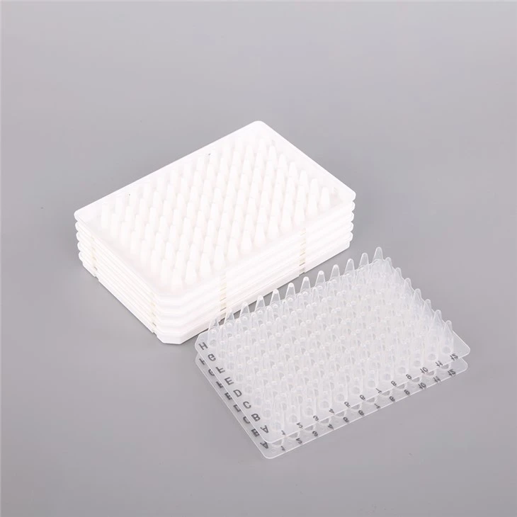 0,2 ml polkrilo in neprozorna prosojna 96-palčna PCR plošča